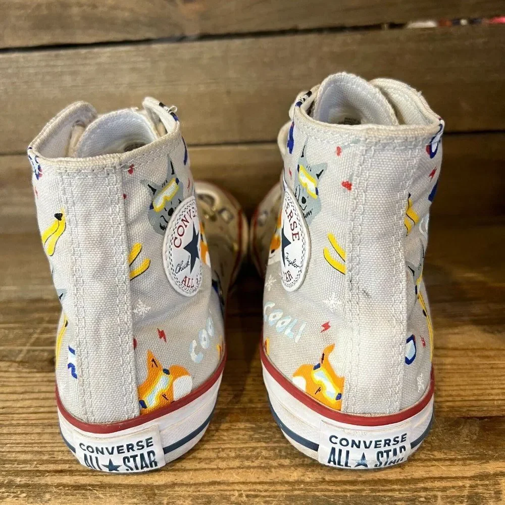 Big Kids CTAS Wolf Pack Mouse Hi Top Gray Lace Up Shoes Sneakers Size‎ 3 Y GUC